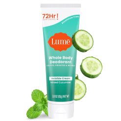 Lume Whole Body Deodorant - Invisible Cream Tube - 72 Hour Odor Control - Aluminum Free.